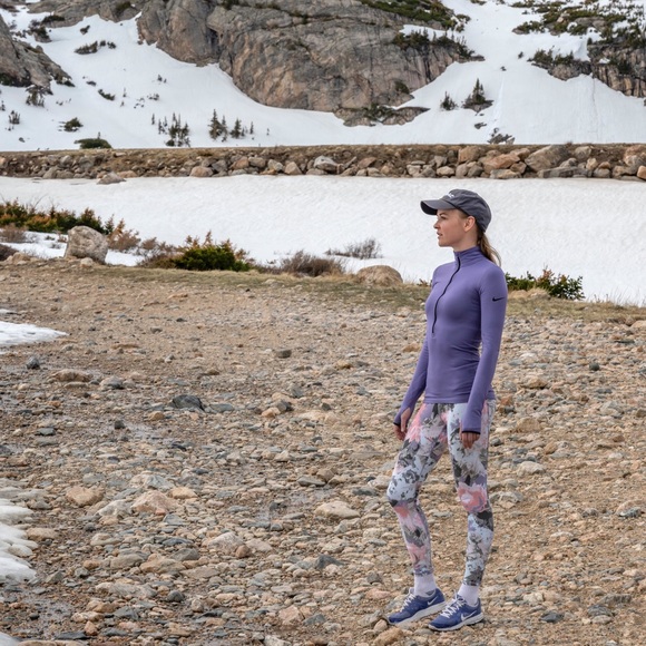 Nike Purple Long Sleeve Half Zip Athletic Top - Picture 6 of 6